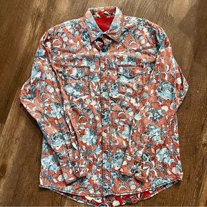 Wrangler Red and Blue Floral Shirt